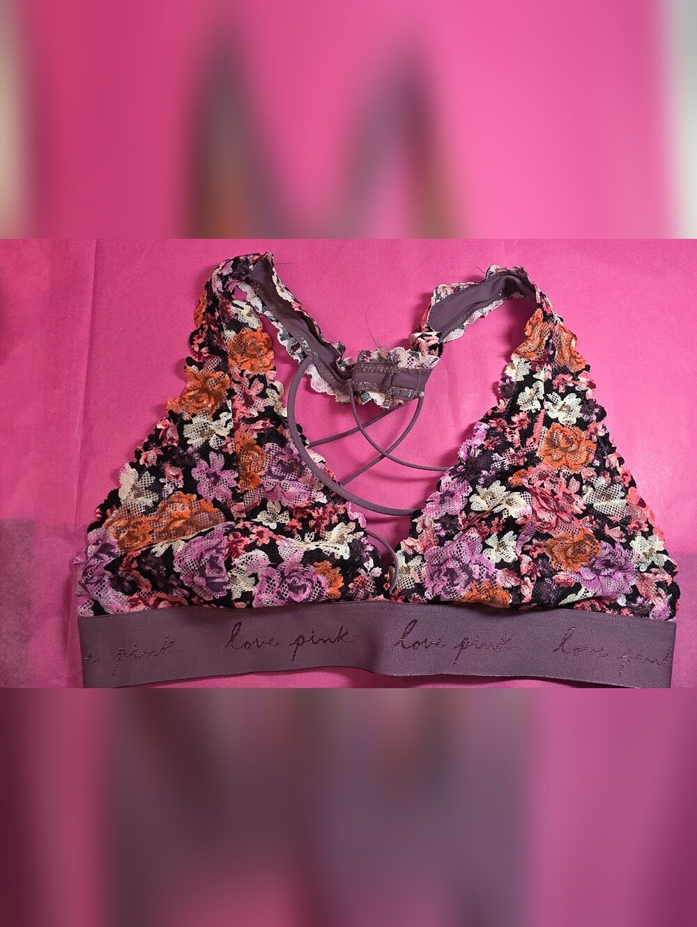 Three PINK Victorias Secret Bralettes, Size M - Picture 3 of 6